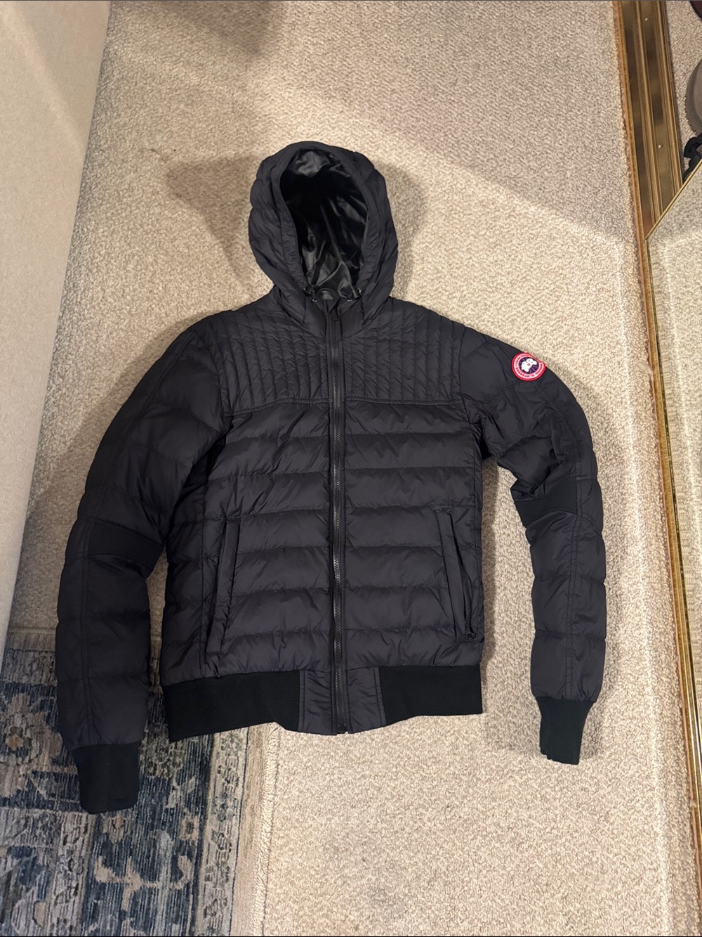 Canada Goose Black Quilted Hooded Puffer Jacket